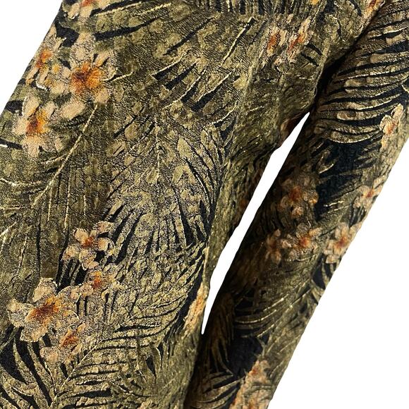 Vintage 90s MSK Women's Floral Open Cardigan Crepe Topper Evening Jacket  Medium - Picture 7 of 13